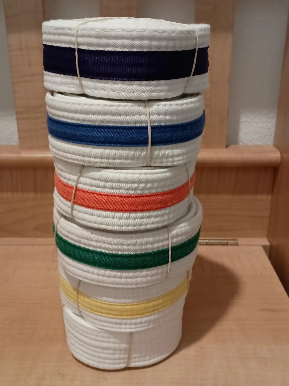 Lot Of 6 Pre Owned Karate Belts Size 0 Martial Belts 140 cm Or 55 Inches